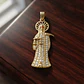 Dije Santa Muerte Dorado 3 cm – Acero Inoxidable | Accesorio Espiritual - Miniatura 1