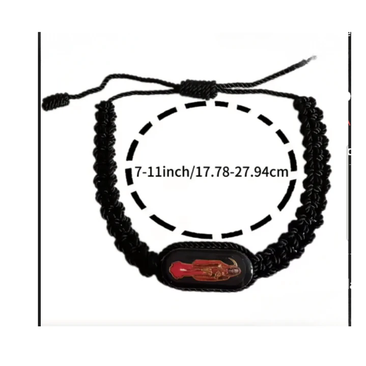 Pulsera Hilo Negro de Santa Muerte – Hecha a Mano | Accesorio Espiritual 4