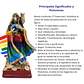 Santa Muerte 7 Potencias Multicolor con Búho 15 cm – Figura Decorativa Espiritual - Miniatura 3