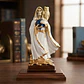 Santa Muerte Blanca con Búho 15 cm – Figura Decorativa Espiritual - Miniatura 2