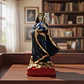 Santa Muerte Negra con Búho 15 cm – Figura Decorativa Espiritual - Miniatura 1