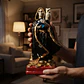 Santa Muerte Negra con Búho 15 cm – Figura Decorativa Espiritual - Miniatura 6