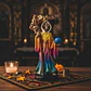 Santa Muerte Multicolor 12 cm – Figura Decorativa Espiritual - Miniatura 2