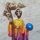 Santa Muerte Multicolor 12 cm – Figura Decorativa Espiritual - Miniatura 9