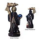 Figura Santa Muerte 12 Cm Negra Figura Decorativa Espiritual - Miniatura 4