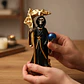 Figura Santa Muerte 12 Cm Negra Figura Decorativa Espiritual - Miniatura 2