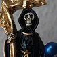 Figura Santa Muerte 12 Cm Negra Figura Decorativa Espiritual - Miniatura 6