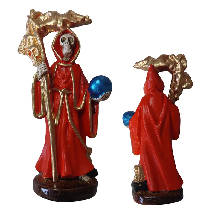 Santa Muerte Roja 12 cm – Figura Decorativa Espiritual 7