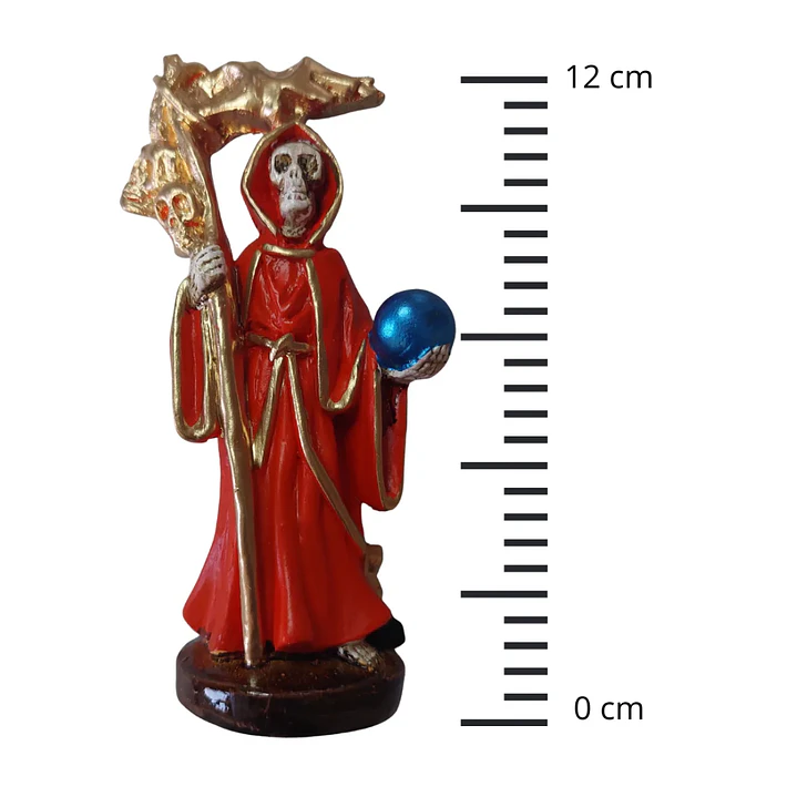 Santa Muerte Roja 12 cm – Figura Decorativa Espiritual 5