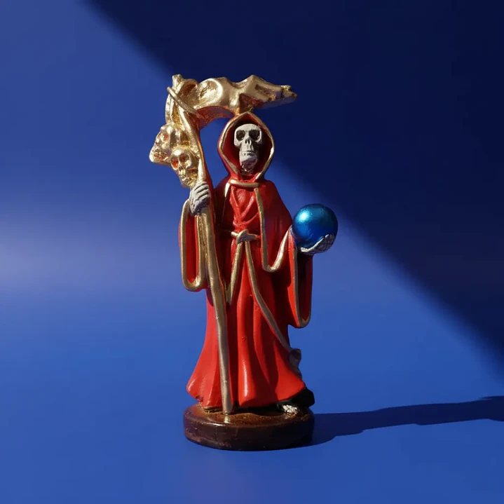 Santa Muerte Roja 12 cm – Figura Decorativa Espiritual 8