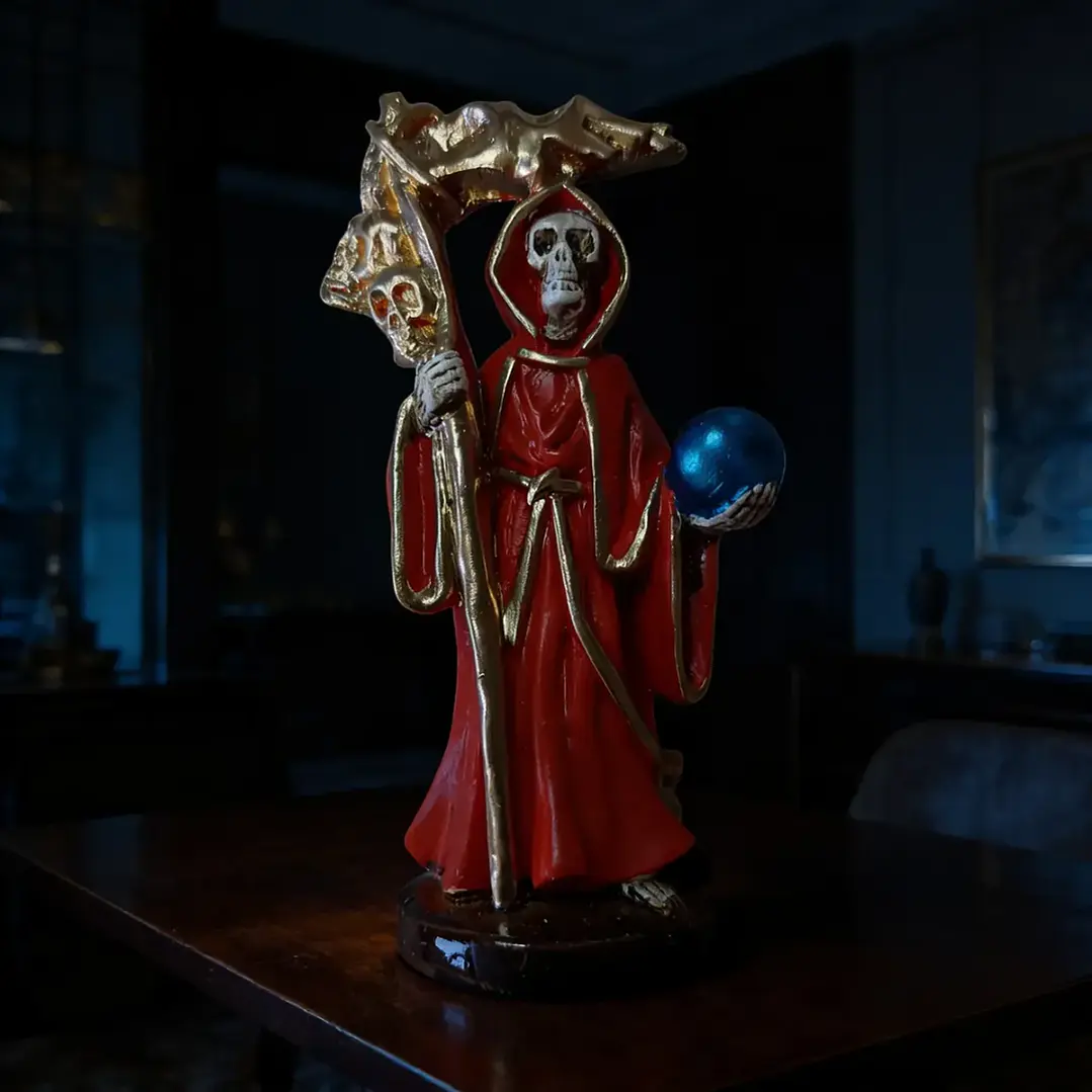 Santa Muerte Roja 12 cm – Figura Decorativa Espiritual 9