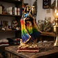 Santa Muerte 7 Potencias Multicolor con Búho 22 cm – Figura Decorativa Espiritual - Miniatura 2