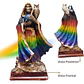 Santa Muerte 7 Potencias Multicolor con Búho 22 cm – Figura Decorativa Espiritual - Miniatura 5