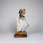 Santa Muerte Blanca con Búho 22 cm – Figura Decorativa Espiritual - Miniatura 1