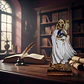 Santa Muerte Blanca con Búho 22 cm – Figura Decorativa Espiritual - Miniatura 5