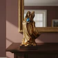 Santa Muerte Dorada con Búho 22 cm – Figura Decorativa Espiritual - Miniatura 4