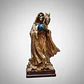 Santa Muerte Dorada con Búho 22 cm – Figura Decorativa Espiritual - Miniatura 1