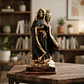 Santa Muerte Negra con Búho 22 cm – Figura Decorativa Espiritual - Miniatura 5