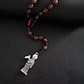 Rosario / Collar de la Santa Muerte en Madera y Dije Metálico - Miniatura 4