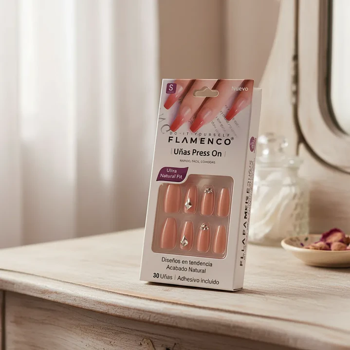 Uñas Press On Autoadhesivas Acabado Natural – Manicura Profesional al Instante 💅✨ 5