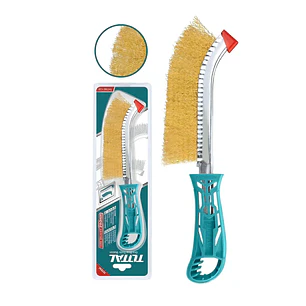 Cepillo Escobilla de Alambre Rizado 250 mm Total THT92102 – Limpieza y Remoción de Óxido