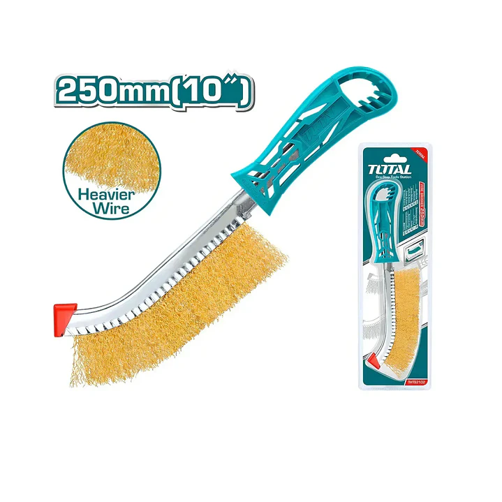 Cepillo Escobilla de Alambre Rizado 250 mm Total THT92102 – Limpieza y Remoción de Óxido 3