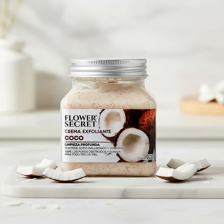 Crema Exfoliante Corporal Coco 300 Ml Flower Secret 2