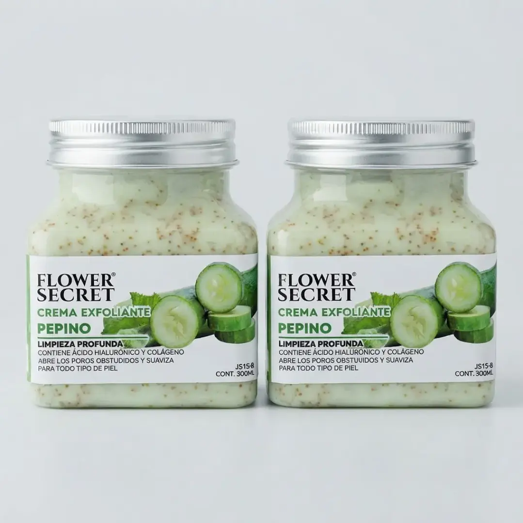 Crema Exfoliante de Pepino 300 ml Flower Secret 1