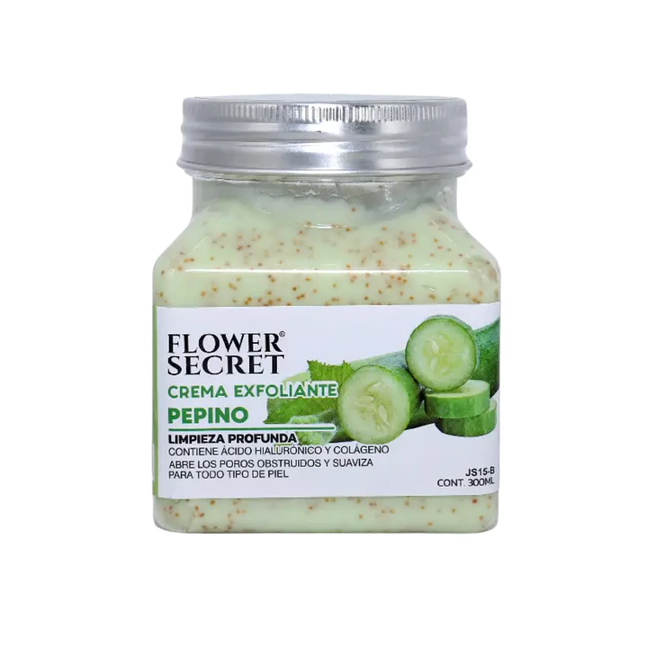 Crema Exfoliante de Pepino 300 ml Flower Secret 3