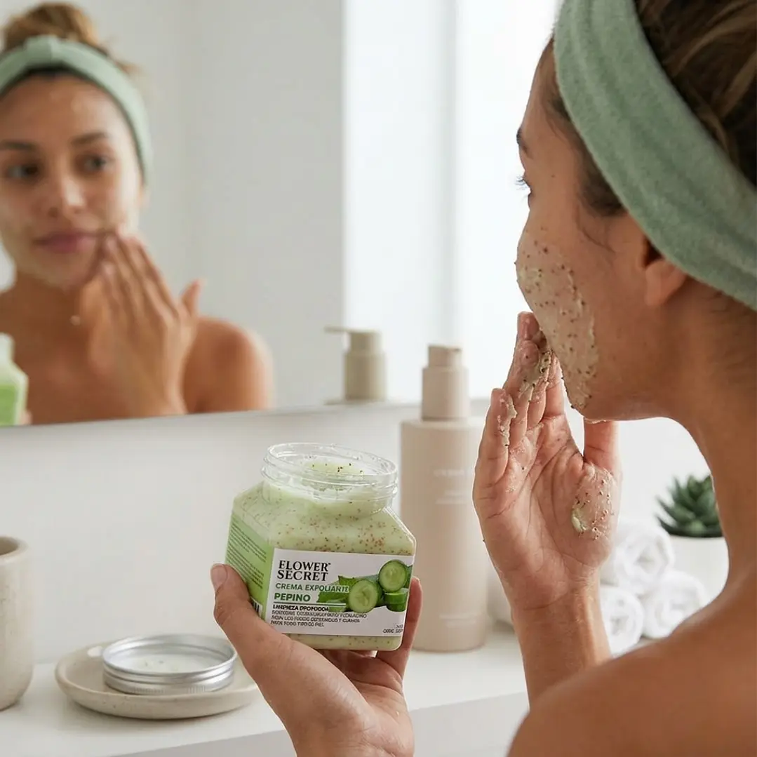 Crema Exfoliante de Pepino 300 ml Flower Secret 7