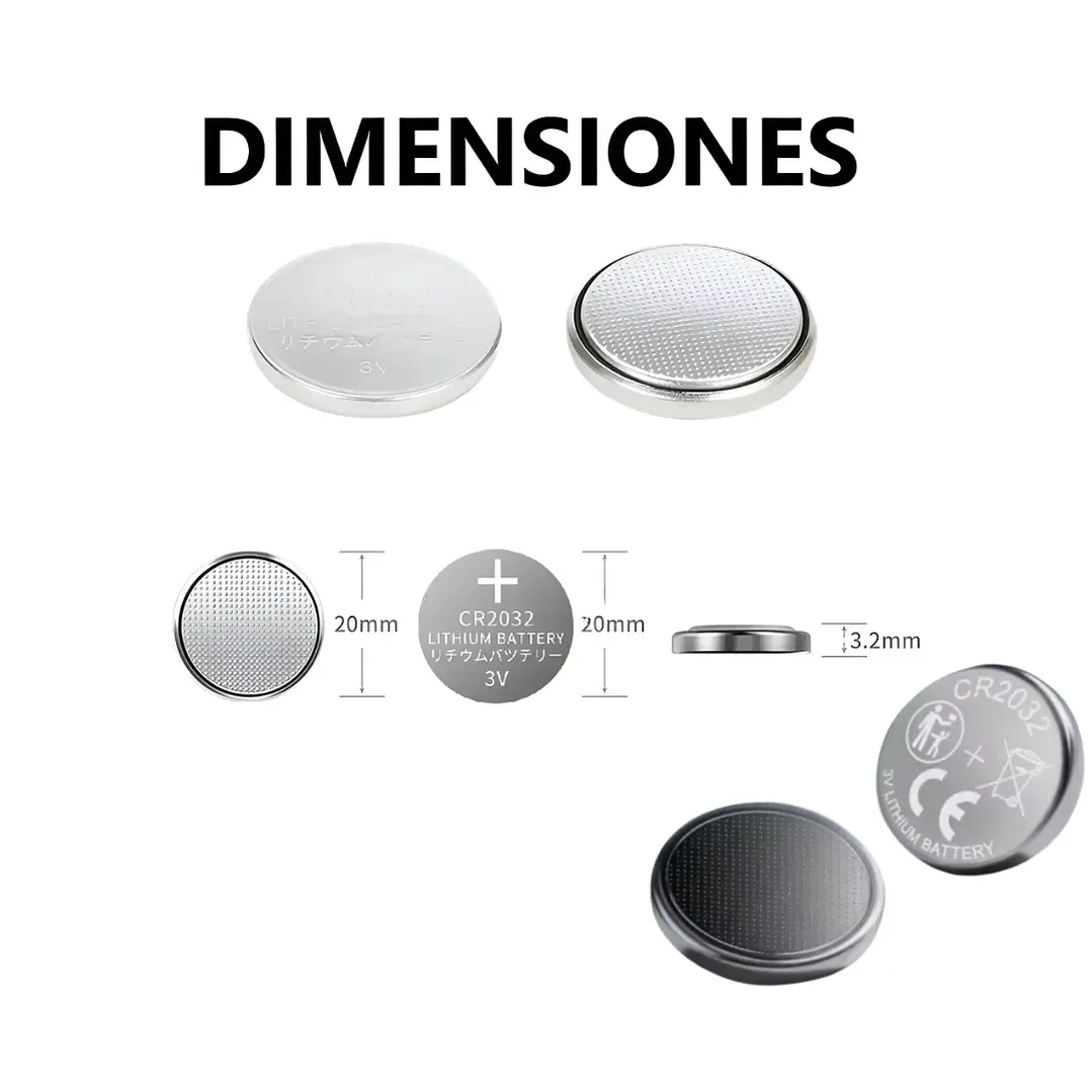 Blíster 5 Pilas Baterías CR2032 Litio 3V 3