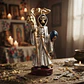 Santa Muerte Plateada de 12 cm – Figura Decorativa y Espiritual - Miniatura 3