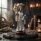 Santa Muerte Plateada de 12 cm – Figura Decorativa y Espiritual - Miniatura 1