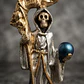 Santa Muerte Plateada de 12 cm – Figura Decorativa y Espiritual - Miniatura 2