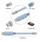Cable de Consola USB a RJ45 de 3 Metros para Configuración de Redes - Miniatura 2