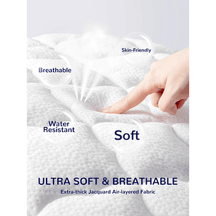 Mattress Cover Protector Bed Cover Super Padded - Single Bed 100*190