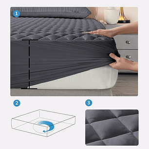 Mattress cover Super padded bed protector - Queen bed 160*190