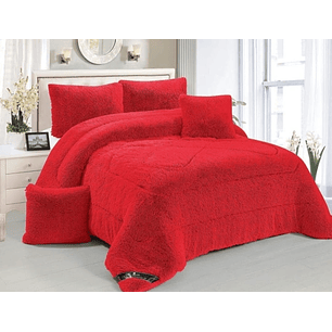 Edredón Nórdico En Peluche Original Peony Para Cama Doble