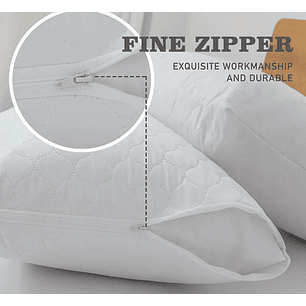 Protector de Almohadas Acolchadas 100% Antifluidos-  Set X2 unidades 50*70