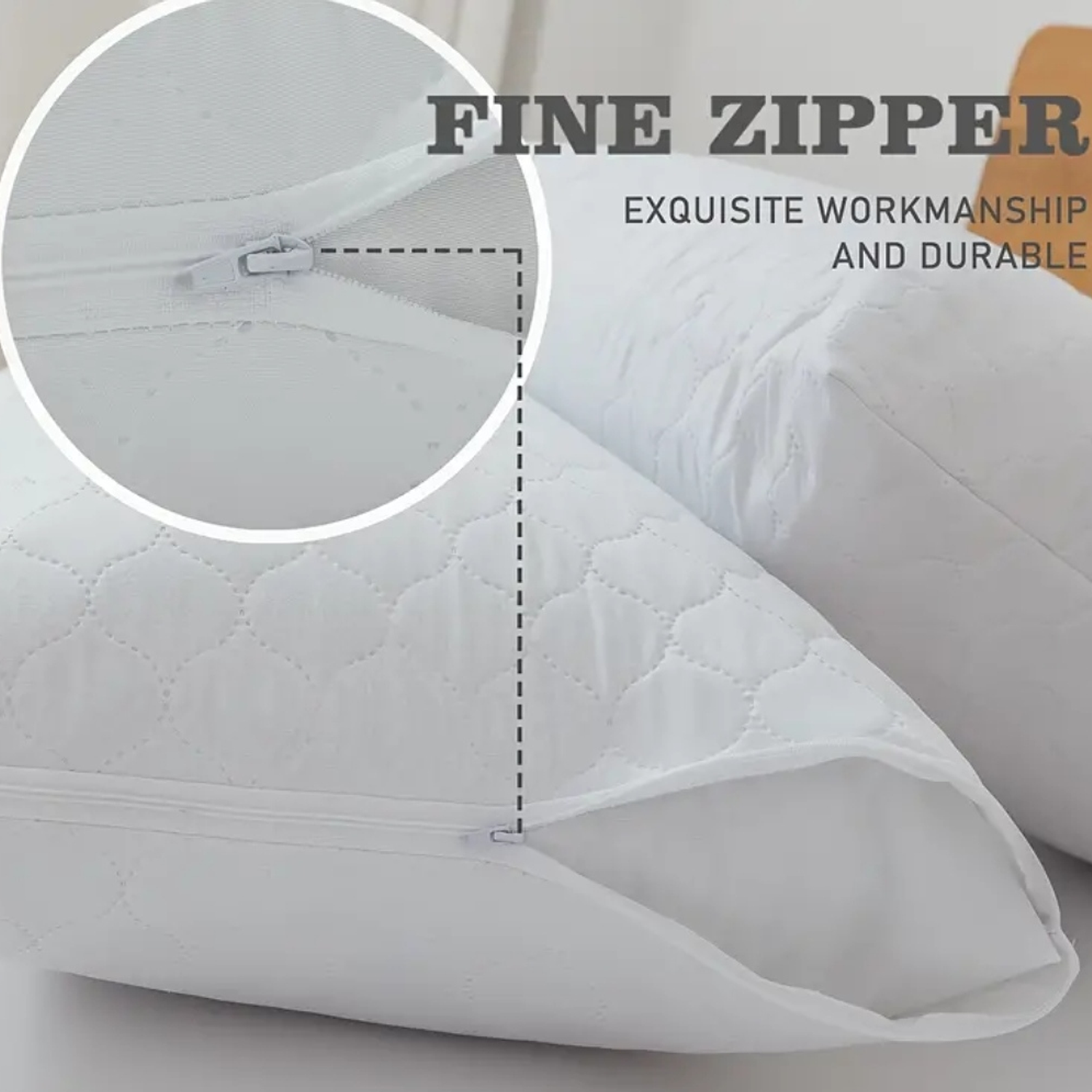 Protector de Almohadas Acolchadas 100% Antifluidos-  Set X2 unidades 50*70 2