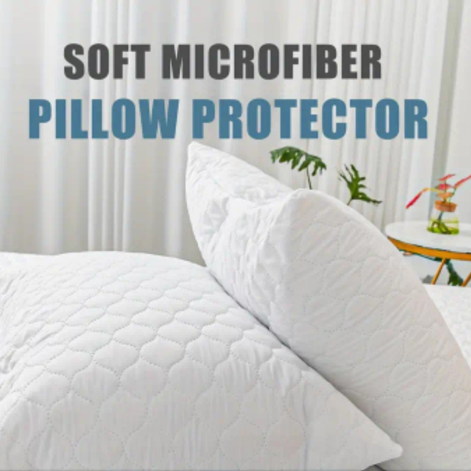 Protector de Almohadas Acolchadas 100% Antifluidos-  Set X2 unidades 50*70 1