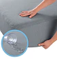 Protector de Colchón Terry 100% Impermeable Color Gris Calidad Premium - Miniatura 1