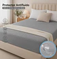 Protector de Colchón Terry 100% Impermeable Color Gris Calidad Premium - Miniatura 2