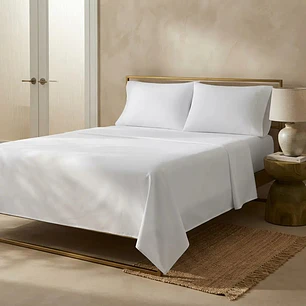 Juego De Sábanas Blanca Hotelera Algodon 