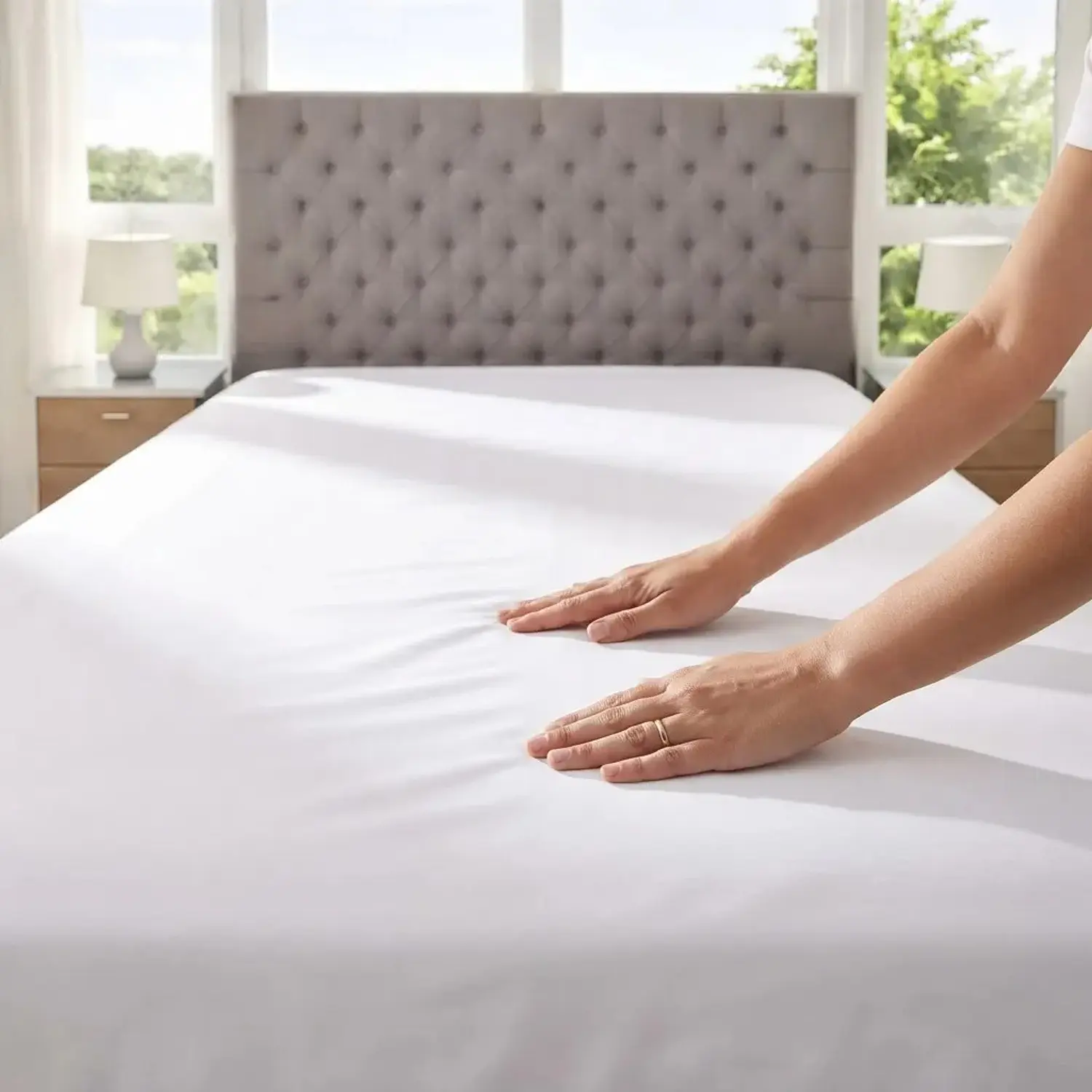 Juego De Sábanas Blanca Hotelera Algodon  11