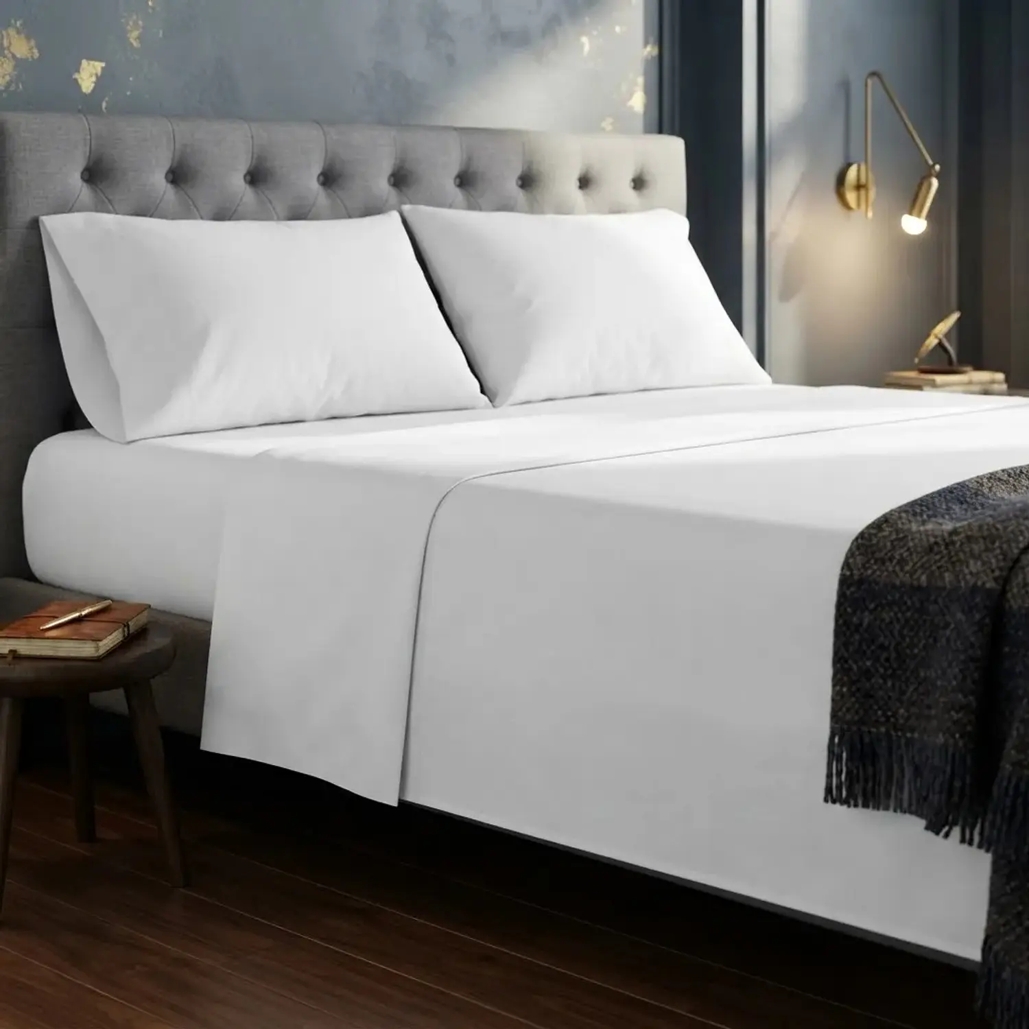 Juego De Sábanas Blanca Hotelera Algodon  13