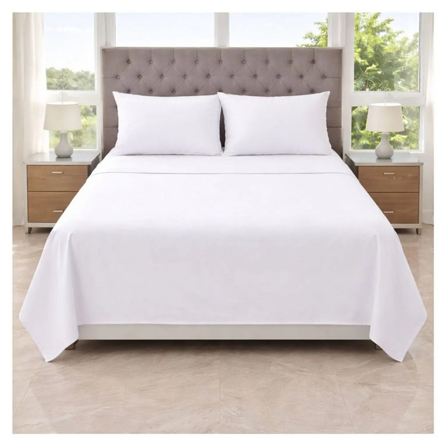Juego De Sábanas Blanca Hotelera Algodon  14