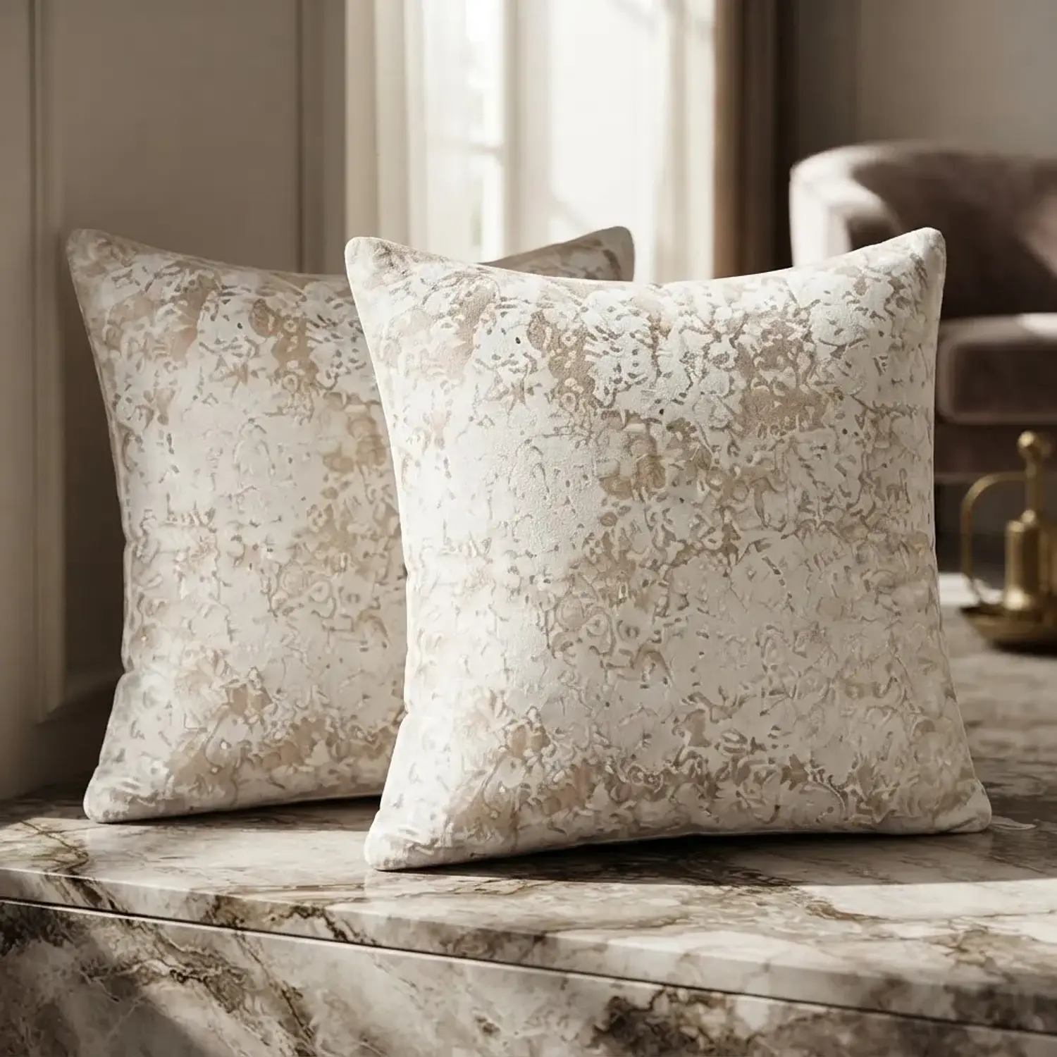 Cojín Decorativo Diseño En Tendendia, Set x2 unidades: 45x45 Cm 18