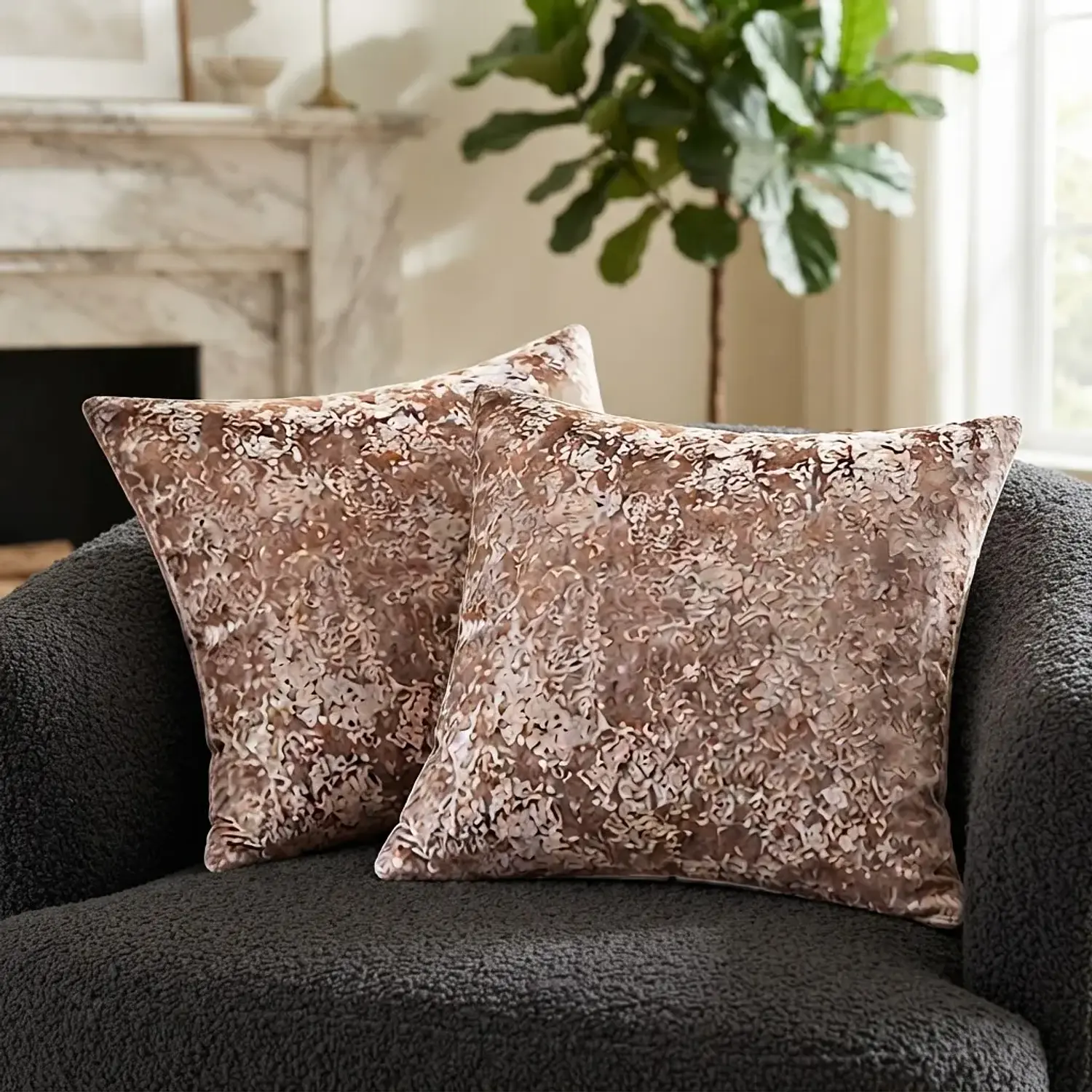 Cojín Decorativo Diseño En Tendendia, Set x2 unidades: 45x45 Cm 33