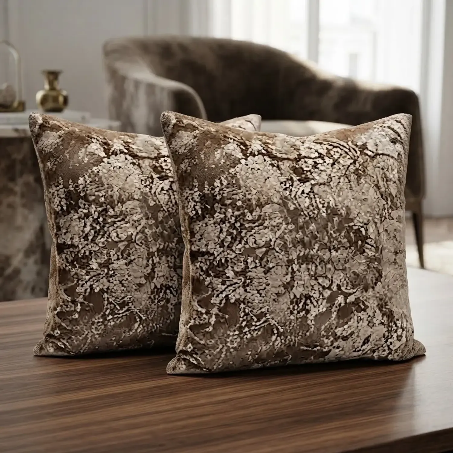 Cojín Decorativo Diseño En Tendendia, Set x2 unidades: 45x45 Cm 15